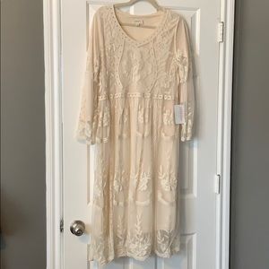Women’s NeeSee’s Dresses Dress Ivory Lace Size M/L